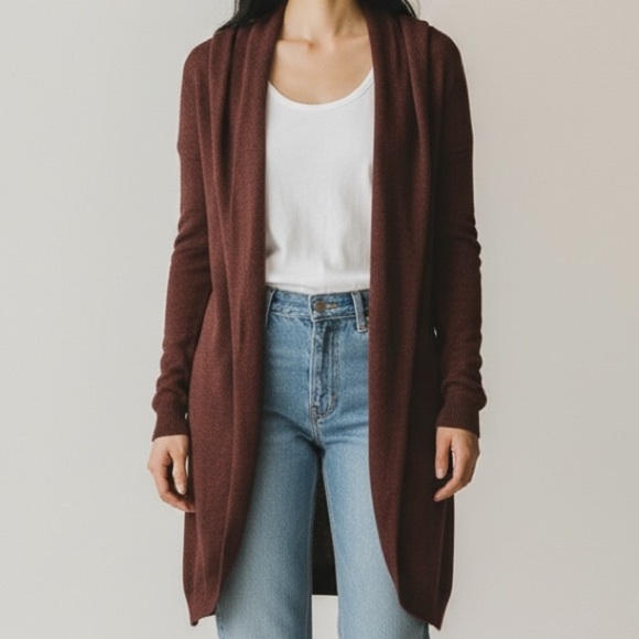 H&M Sweaters - H&M Long Red/Brown Cardigan Woman’s Size Medium